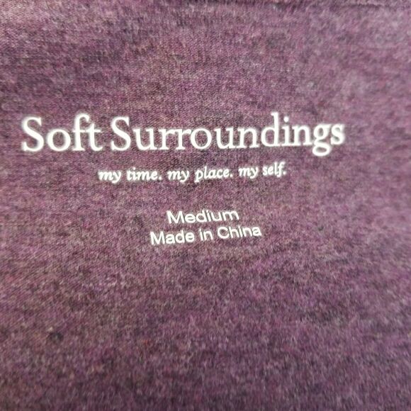 Soft Surroundings purple mixed material tunic top - Picture 5 of 7